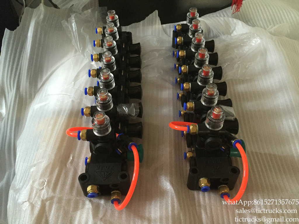 Plastic Pneumatic Control Block Valves for Fuel Tanker (Road Tanker Truck YOJE Pneumatic Control Unit 1-7 Compartments)