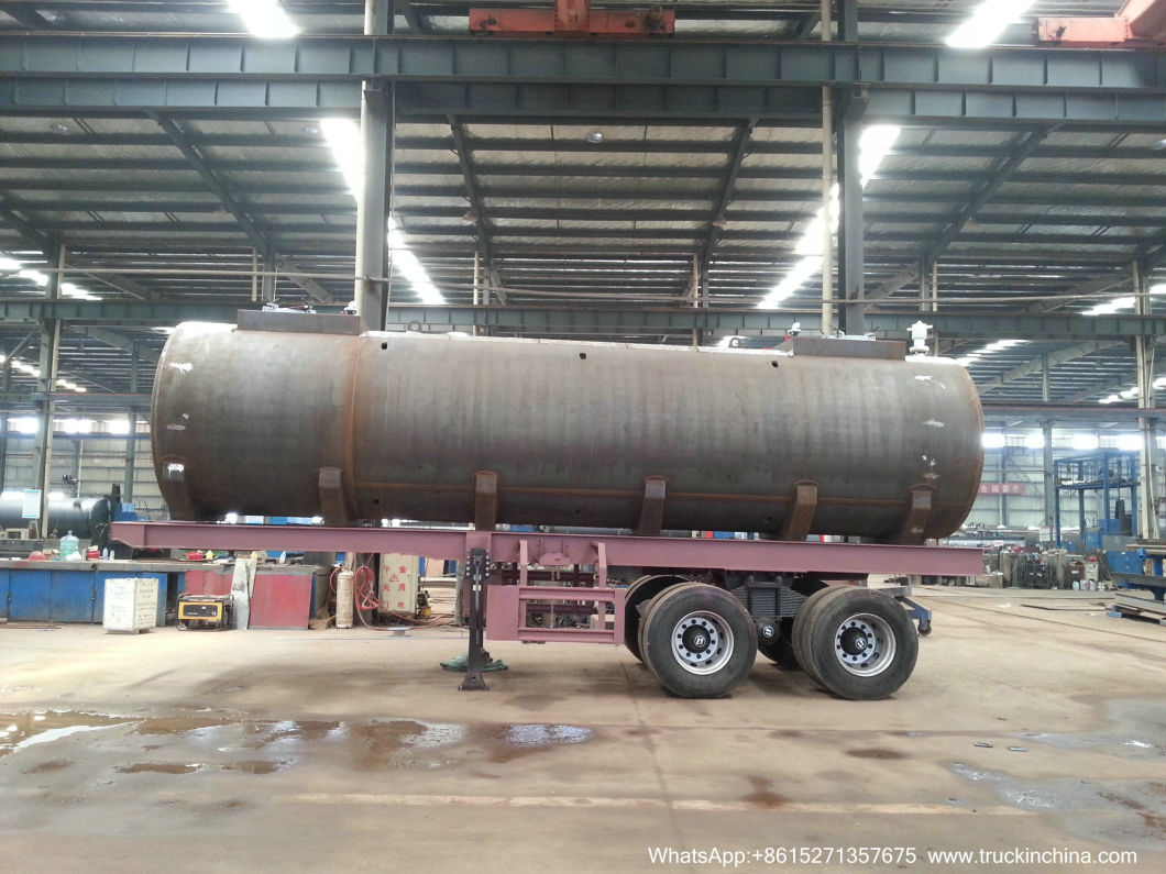 2 Axles Dilute Sulfuric Acid Tank Trailer Dangerous Acid Tank Trailer (DUAL AXLE ACID TANKER SEMI TRAILER 32T Bogie type suspension)