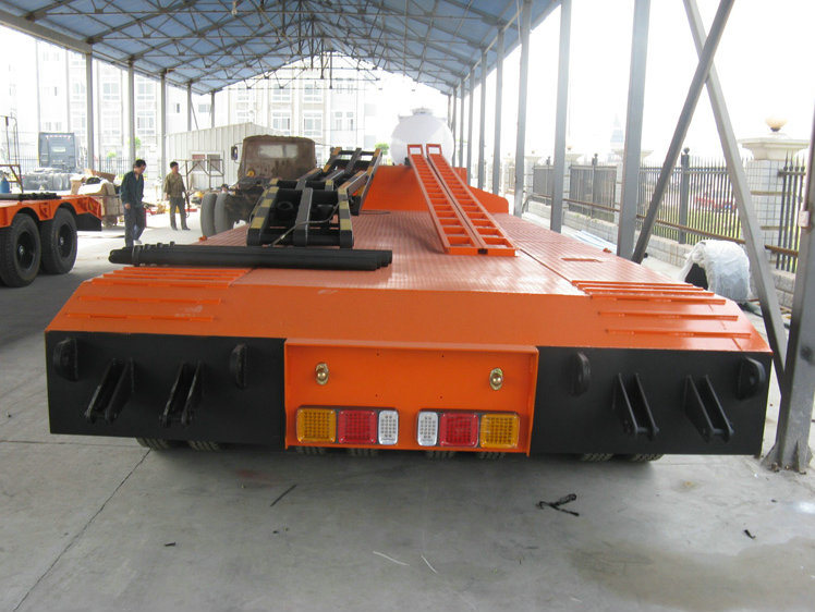Customizing 4 Axles Low Bed Semi Trailer (80ton-150ton Lowboy Semi Trailer)