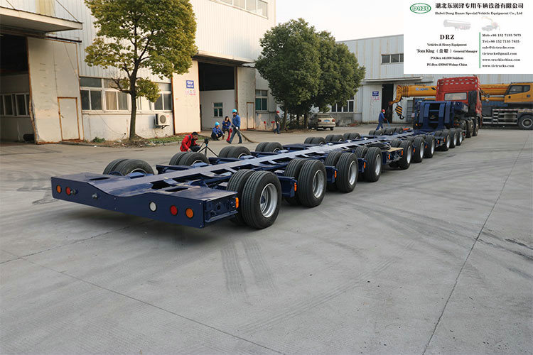 Customied Hydraulic Steering Heavy Duty 10 Axle Ultra Lowboy (200T -300T Multi Axles Hydraulic Low Bed Trailer )