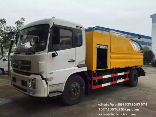 King Run Sewage Suction Truck Combined with Sewer Jetting Cleaning Truck (8cbm -10 cbmLHD -RHD)