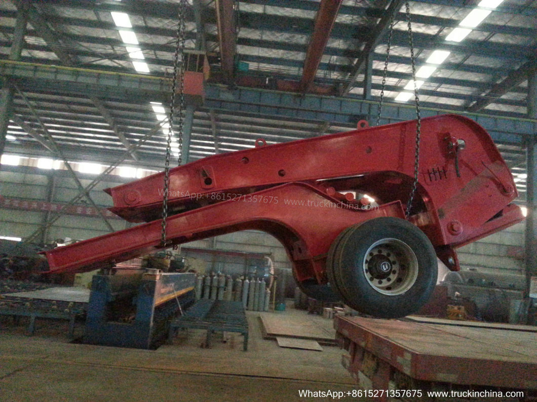Detachable Gooseneck Dolly Trailers 1-2 Axles for Heavy Duty Overload Lowboy