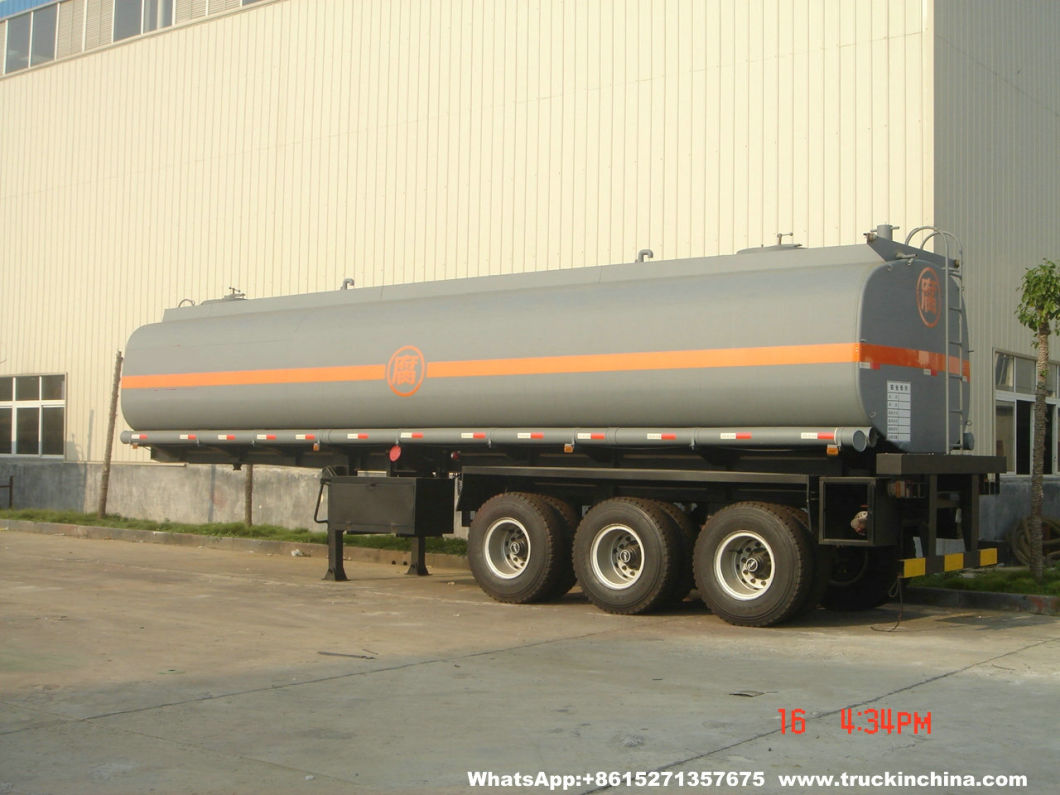 Customized Hydrochloric Acid Tanker 33t (Steel Lined Rubber Plastic LLDPE Chemical Liquid Tank Trailer)