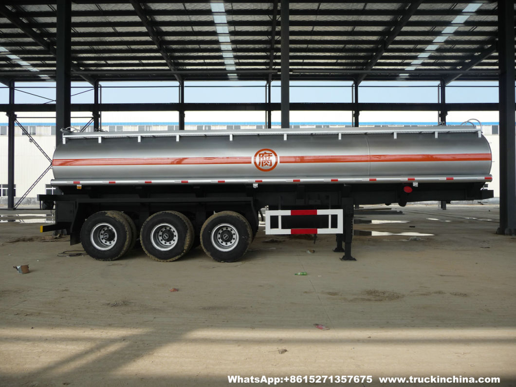 Customizing Dilute or Concentrated Sulfuric Acid Tanker Trailer (3 Axles 40T 22CBM -30CBM Sulphuric Acid Tanker)