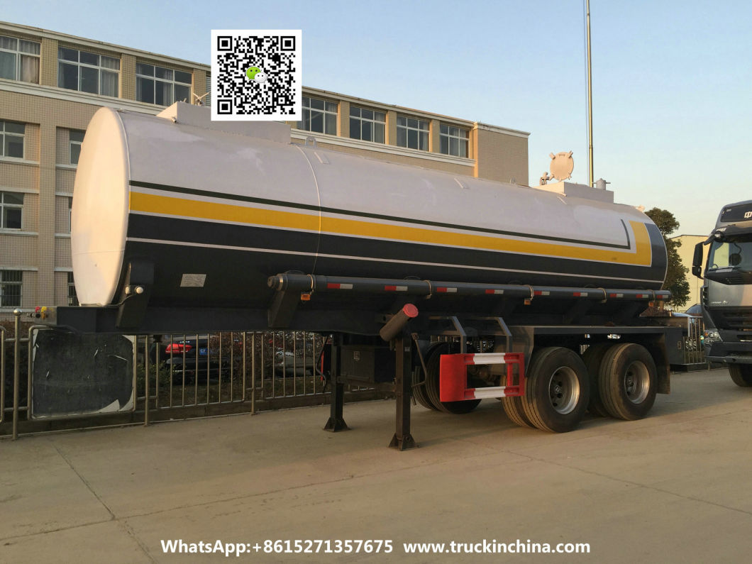 3 Axles Caustic Soda Tanker Semi-Trailer (Sodium Hydroxide Steel Tank Lined LLDPE)