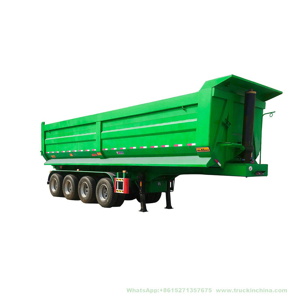 4 Axle 45 Cubic Meters Clinker and Gravel Tipper Trailer 60t~90t for Africa