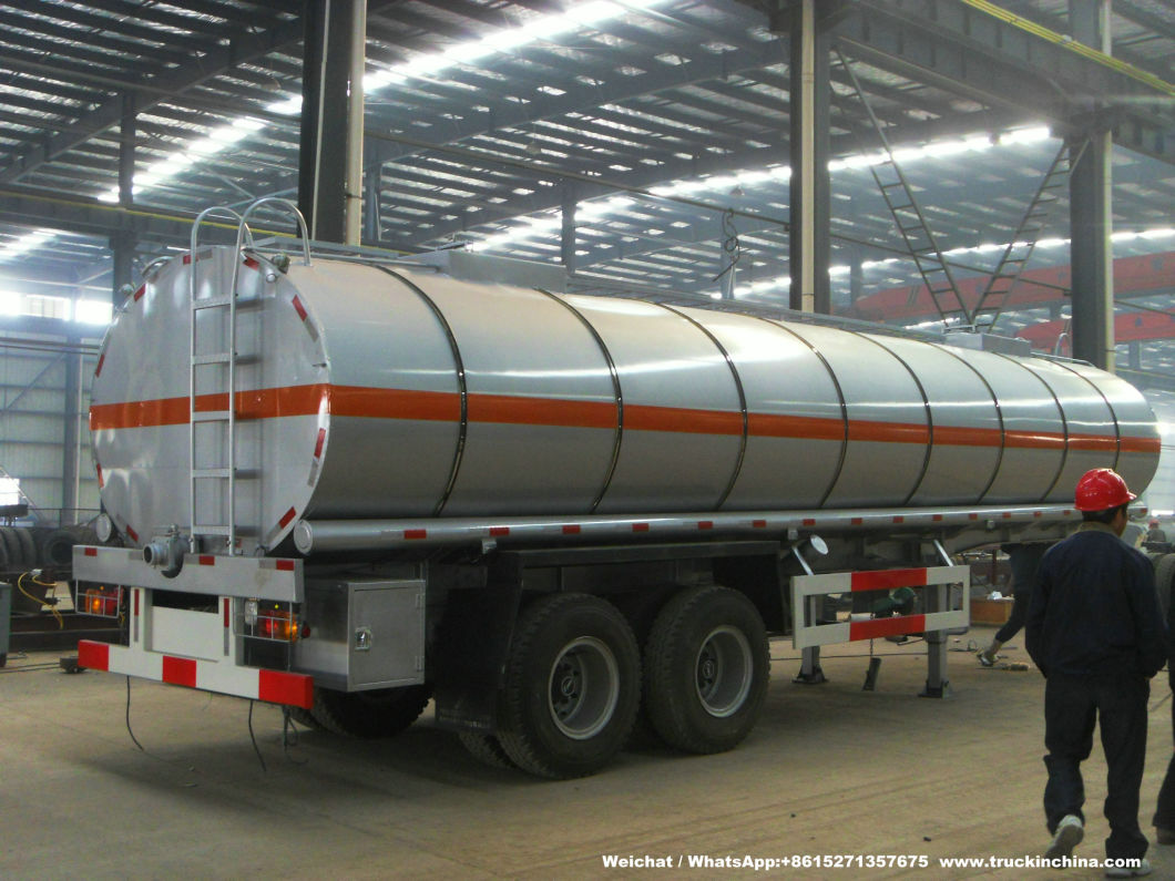 30t -38t Stainless Tanker Trailer Insulated Steam Heating System for Transport Hot Liquid Coal Tar Oil, Crude Oil, Waxs Chemcial
