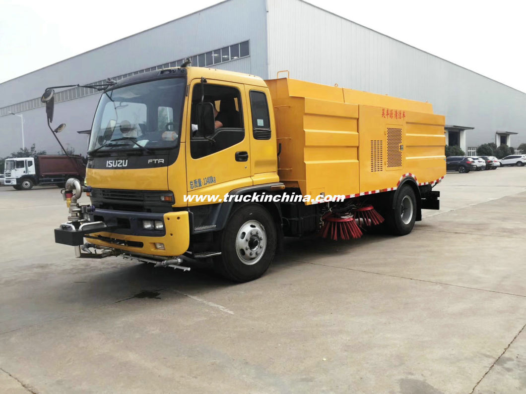 Japan Brand New I. S. U. Z. U Ftr Road Sweeper Truck 6 Cbm Garbage +7 Cbm Water Stainless Steel 304