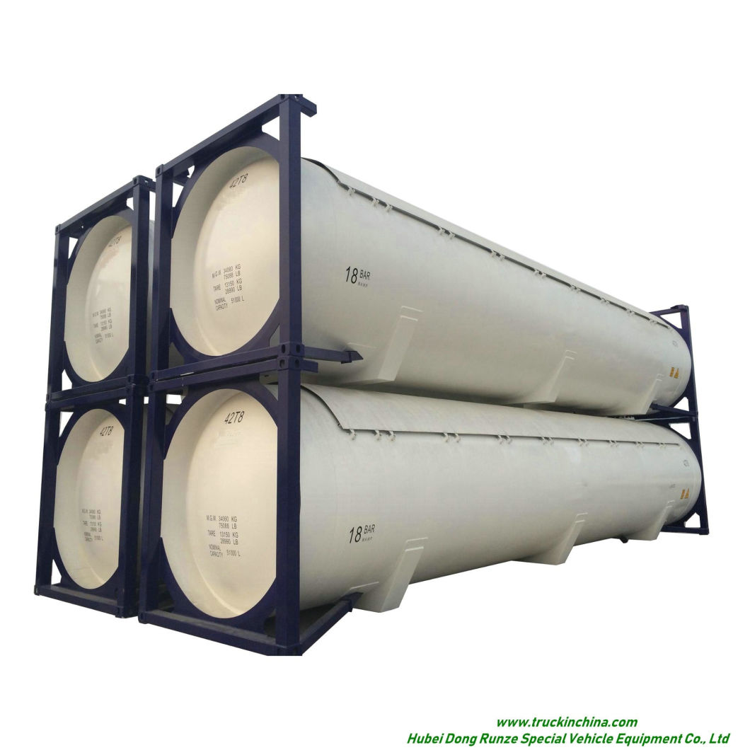 LPG ISO T50 Tank Container 20FT, 30FT, 40 FT Portable or Road Trannsport Un1075 (DEM, Isobutane, cooking gas) 24kl, 42kl