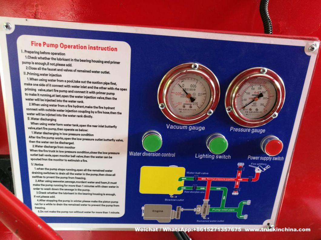 Shacman 12 Wheels Water Tanker Fire Truck 30t Bowser Tank with Fire Pump