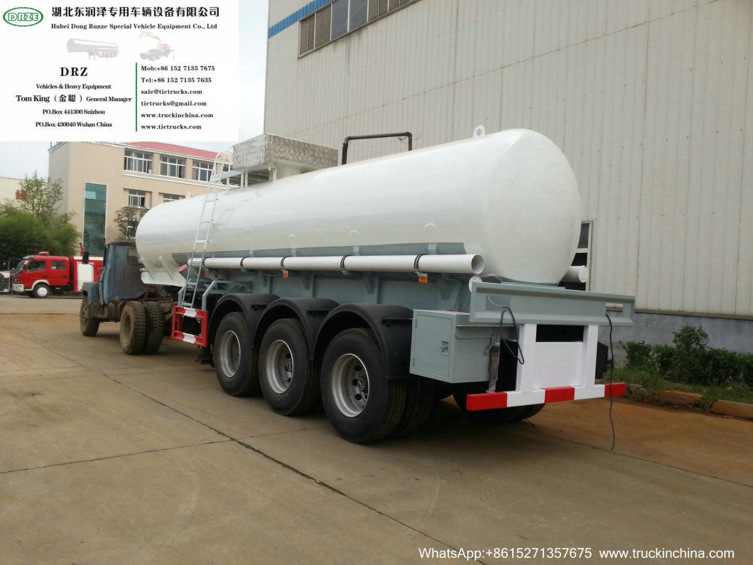 36t-40t Sulfuric Acid Tanker 20-22cbm (5000USG-6000USG 3 Axles Crabon Steel Tank For Concentrated SG1.83 Sulfuric Acid UN1830 Dangerous Acid Crossive 8)