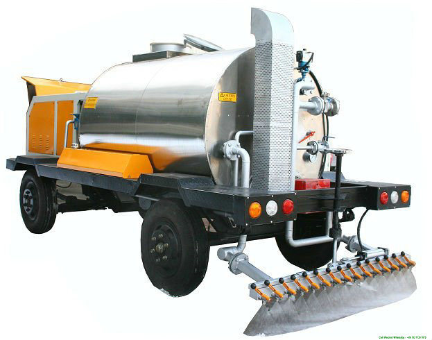 Asphalt Distributor Trailer Truck with Bitumen Spraying Nozzles (Asphalt Tank Dolly Trailers Full Insulated 1000L -4000L, Spray Bitumen 2 -5 meters)
