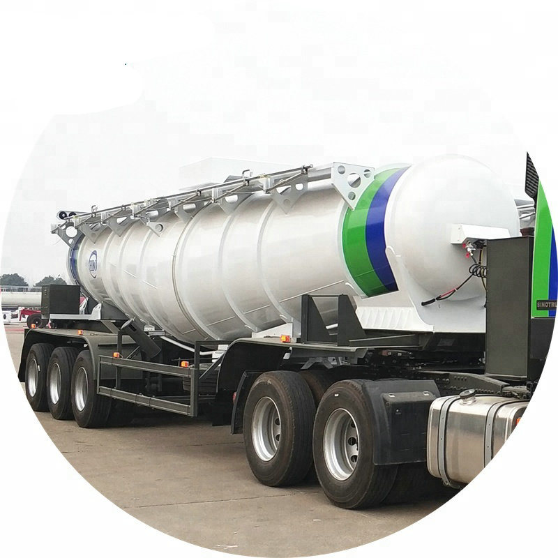 V Shape Concentrated Sulfuric Acid Tank Trailer Loading 99.8% H2so4 Transport 40 Ton 22000liters