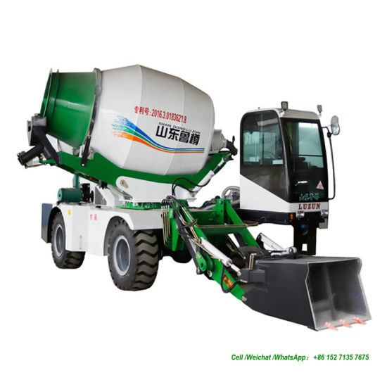 Luzun Self Loading Concrete Mixer Truck 2.6m3 -3cbm (Self Loading Cement Mixer Truck With Air Conditioning Self Loading Automatic Weighing Scale)