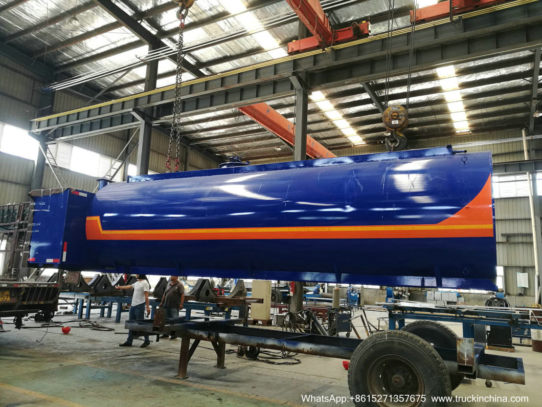 Mobile Bitumen Truck Tanker Upper Body (9m3 Hot Asphalt Tank Insulation 80mm RockWool, Wraped Stainless Steel With Baltur Diesel Oil Burner Generator)