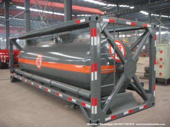 Reagent Sulfuric Acid 20FT ISO Tank Container 17500L (H2SO4, FeCL3 Ferric Chloride, Cupric Sulphate Reagent, PAC Steel Lined PE Tank)