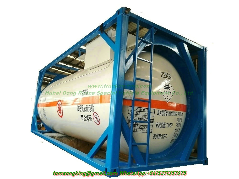 ISO Liquid Chlorine Tank ISO Container for Road Transport Liquid Cl2 Un1791