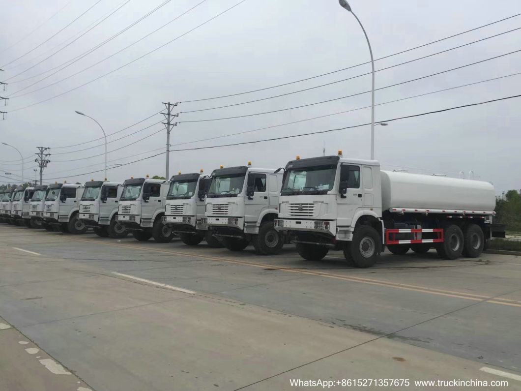 Wholesale HOWO off Road 6X6 Awd Water Tanker Truck (20m3-24m3 Water Tank Bowser Sinotruck) to Tema Ghana