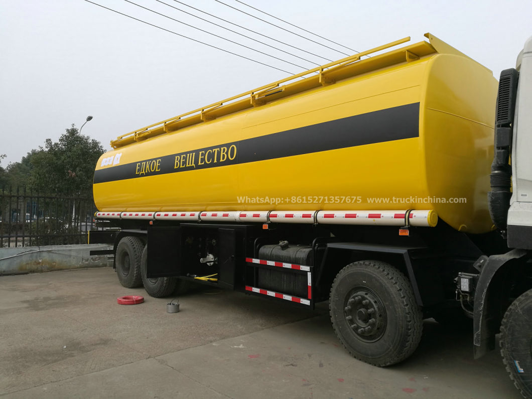 Dongfeng Chemical Acid Liquid Trucks 28t HCl Acid Tanker 12 Wheels (For Chemical Acid Liquid, Drink Water, Carbon Steel Lined PE Tank with Acid Chemical Pump)