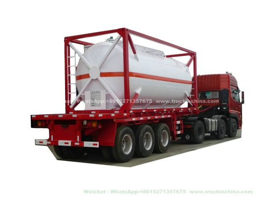 Sihcl3, Ticl4, Sicl4, Pcl3, Nacn 20FT ISO Tank Container Class 3 Toxic Chemical Storage Pressure Vessel