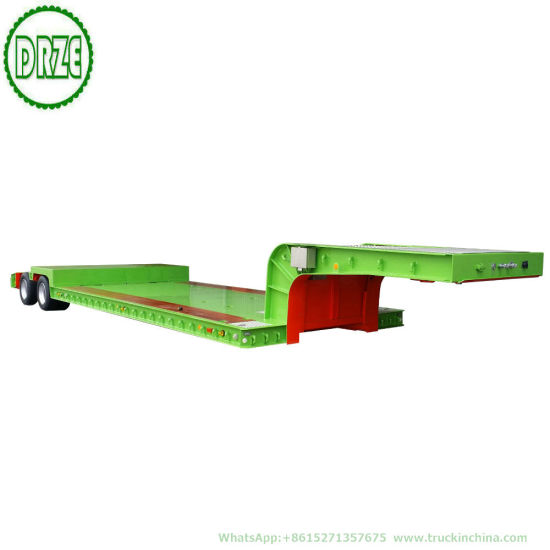 Hydraulic Low Loader 2 Axle 16 Wheel Hydraulic Gooseneck Lowbed Semi Trailer