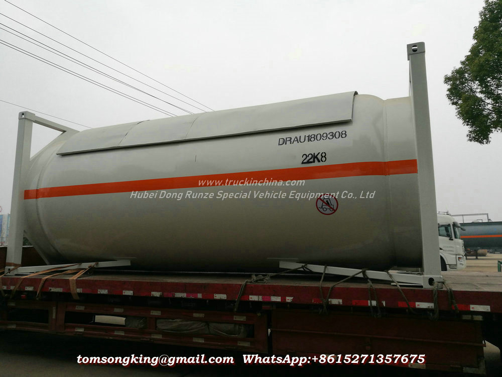 20FT Pressure Tank Container for Liquid Ammonia Un1005 Liquid Nh3 (IsoTank Ammonia, anhydrous) Road Transport