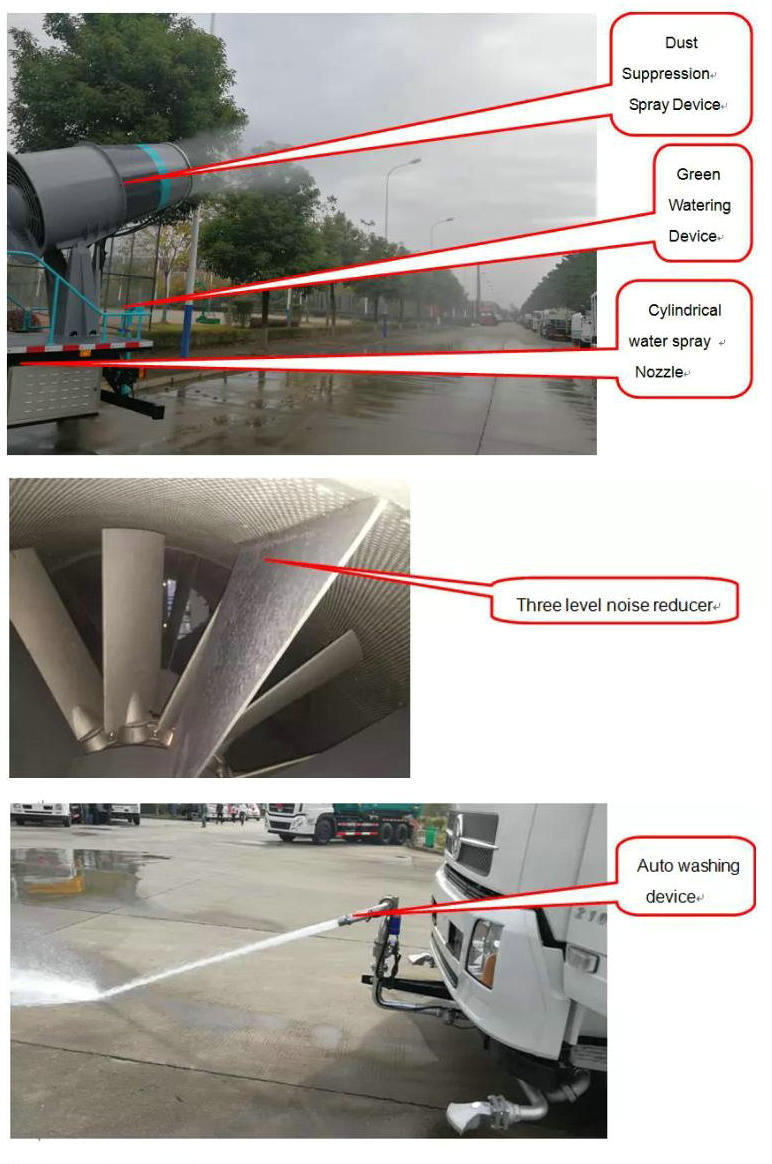 FAW Mining Dust Control Water Mist Sprayer Dust Suppression Truck (Disinfection Tanker, Emergency Power Supply)