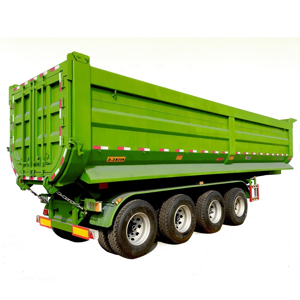 4 Axle 45 Cubic Meters Clinker and Gravel Tipper Trailer 60t~90t for Africa
