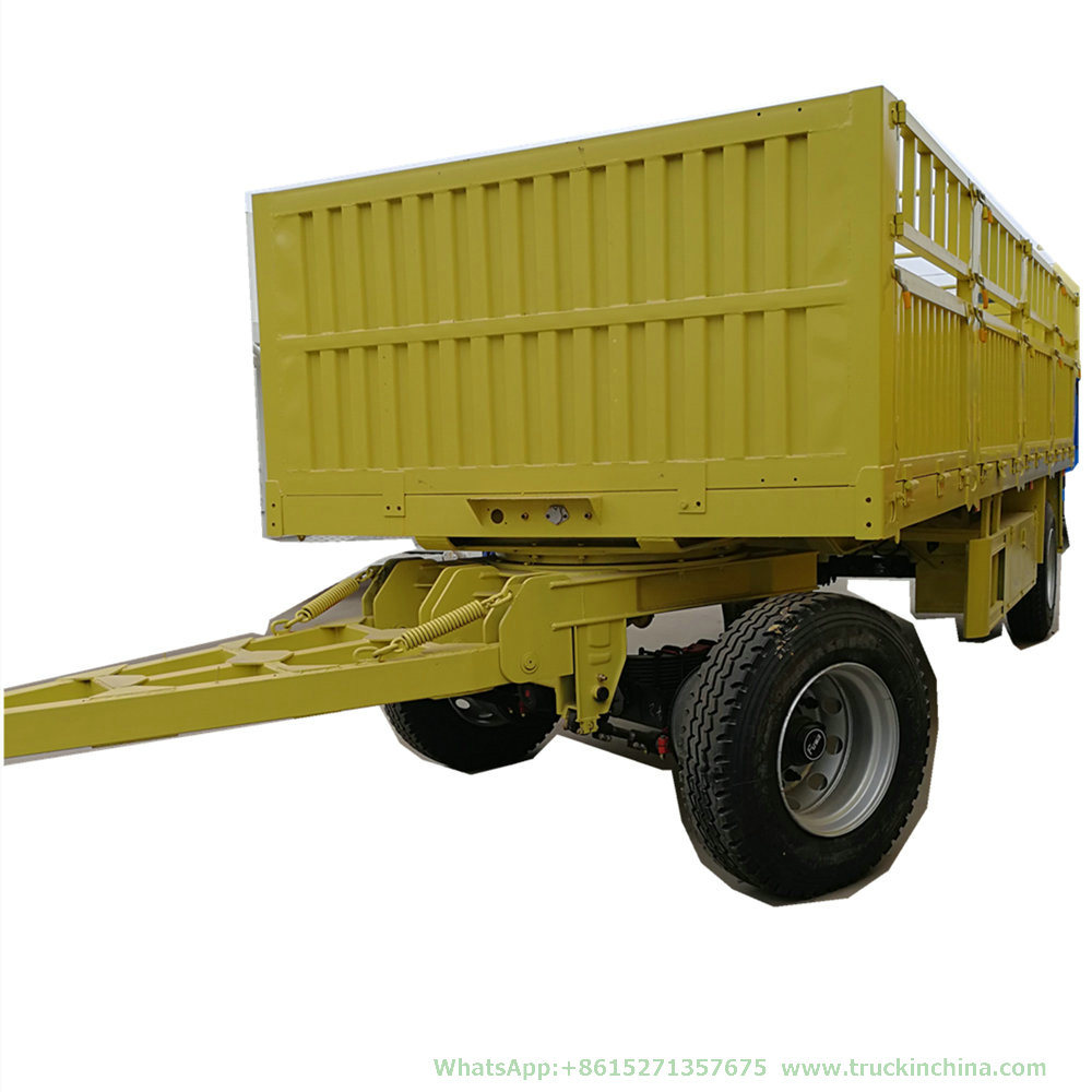 Customized 2-3 Axles Drawbar Full Trailer Dolly Trailer (Cargo Stake 10T -40T)