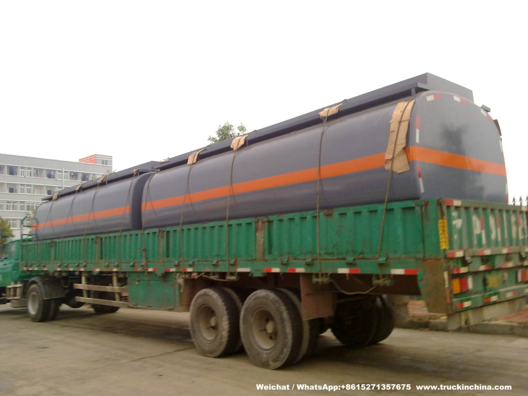 HCl Acid Liquid Transport Tanks (Hydrochloric Acid Tanks Acid Tanker Steel Lined PE Road Chemical Tank 16000L -17500L)