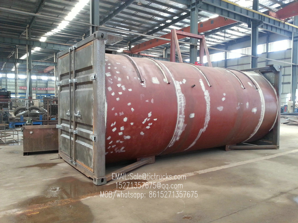 20FT ISO LPG Tank Container for Liquid Propane, Cooking Gas, Dem, Isobutane 24kl -40kl Custermizing Container Trailer Mounted 