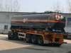 Hydrocyanic Acid Tank Mounted On Container Trailer For Road Transport 30KL-40KL for HC , NaOH , NaCLO H2SO4 Steel Lined LDPE