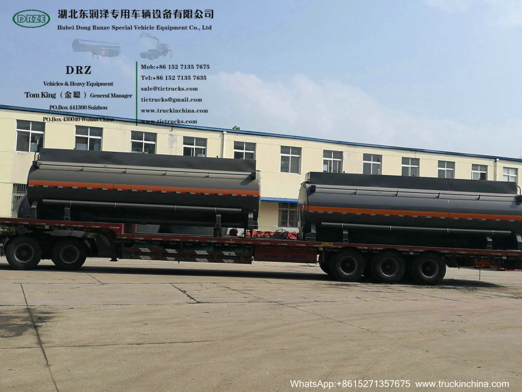 Chemical Liquid Tanker Body with Container Locks Trailer Road Transport 5000USG-6000USG (Solution HCl,NaOH,NaCLO,PAC,H2SO4,HF,H3PO4,H2O2 Store Tank Lined PE)
