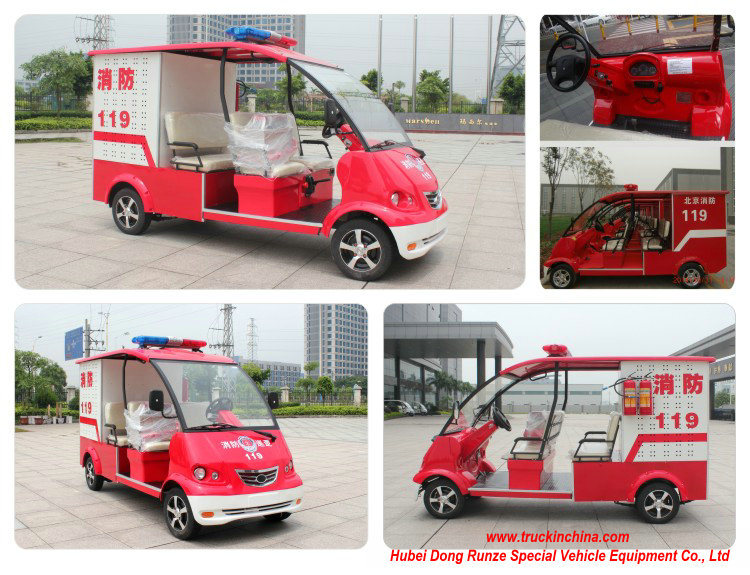 Fire Patrol Mini 2 Seats Electric Fire Truck Mounted with Motor Fire Pump (Portable pump)