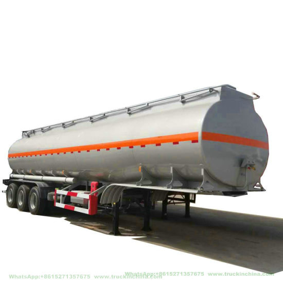 Straight Aluminum Tanker Trailer 40000L~45000L 3 Axle 6% Expansion