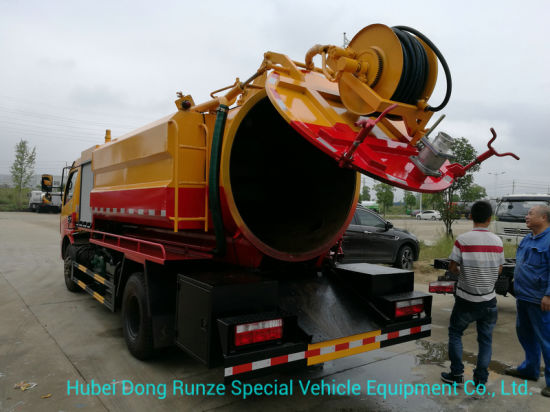 Combined Sewer Vacuum Jetting Truck 6m3 Tanker LHD or Rhd