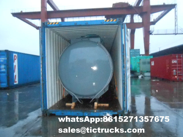 Sodium Hypochlorite Tank Carbon Steel Inner Lined 16mm LLDPE 25, 500L Round Shape for Truck Trailer Mounted Body Built