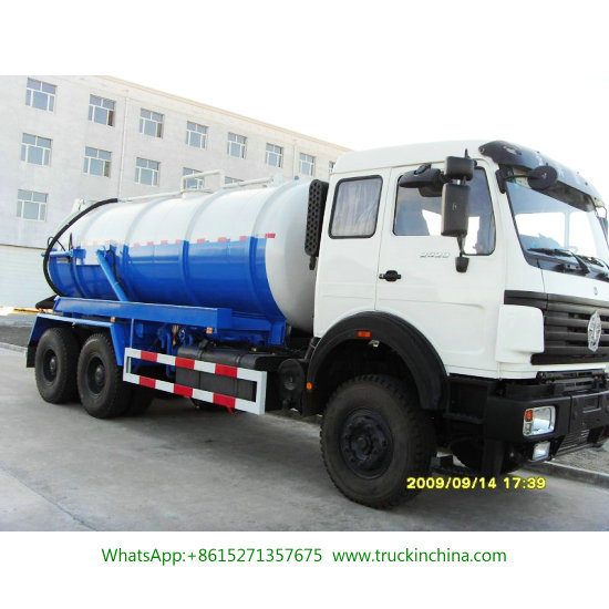 North Benz 6X6 Sewage Vacuum Truck / Septic / Tanker Truck 16cbm.