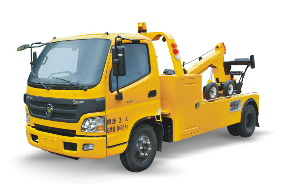 Foton Recovery Roll Back Flatbed Wrecker or Wheel Lift Wrecker with Broken Car Carrier for Towing Truck 5ton Optional 4X4 Offroad Awd Integrated Lift 3ton