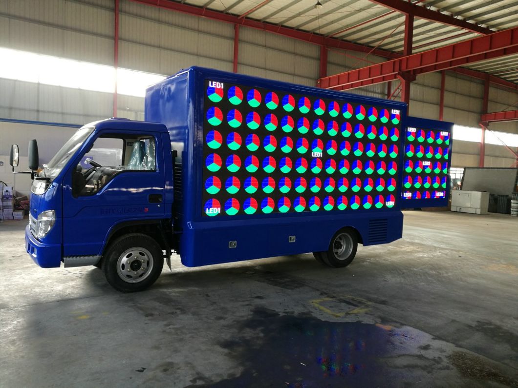 P6 Outdoor Mobile LED Billboard Truck Forland (Vehicle Mounted LED Screen) for Advertising P8. P10 Full Color Screen, 4800X2080mm
