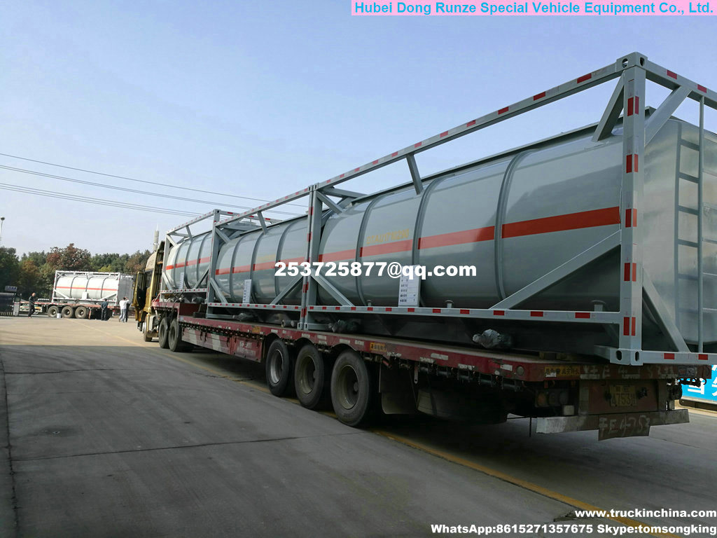 UN 1790 ISOTANK For HYDROFLUORIC ACID And Sulfuric Acid Chemical Mixtures , (20FT Tank Conainer)Liquid NaCLO 18,000Liers -20,000Liers HF ( 48%),H3PO4 (10%-85%)