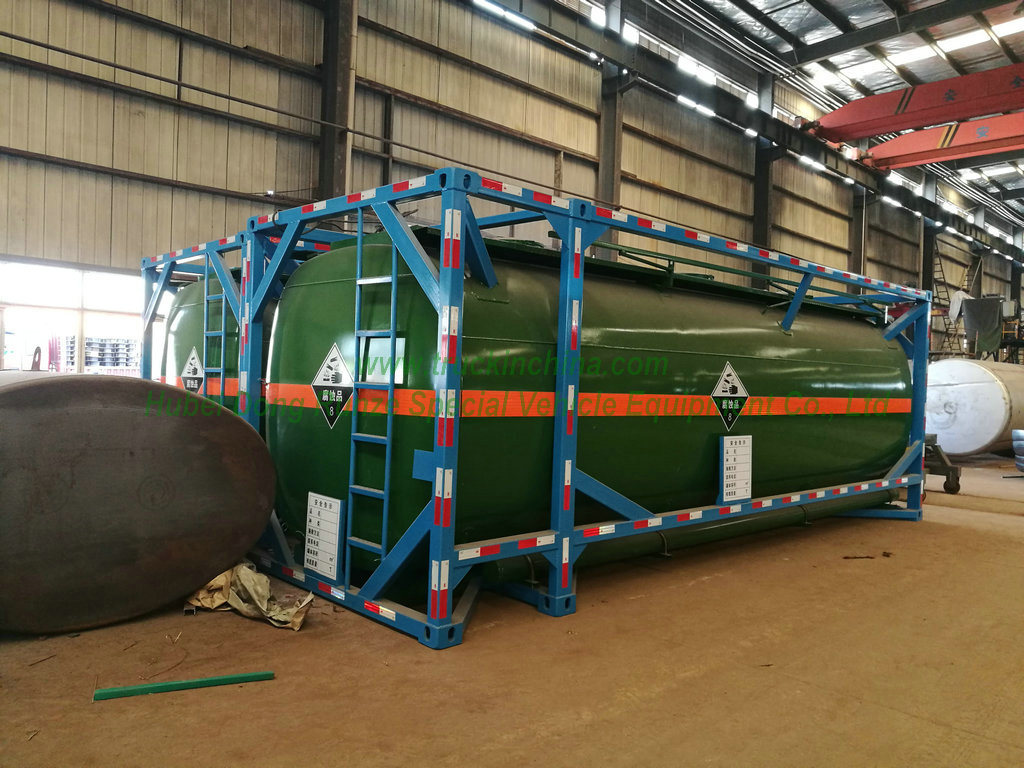Un 1789 Isotank 30FT for Tank Container Road Transport Hydrochloric Acid (Muriatic Acid Strongly Acidic Hydronium Chloride ,HCl) 28,000liters