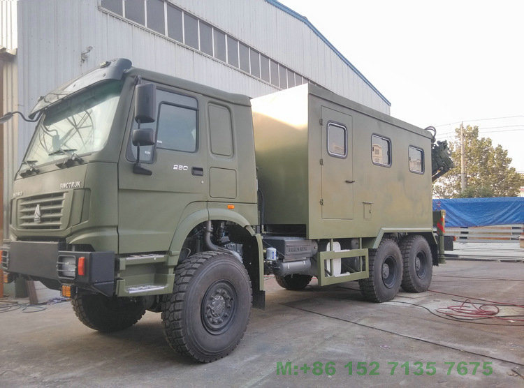 HOWO Mobile Workshop 6X6 off Road Service Trucks Customizing