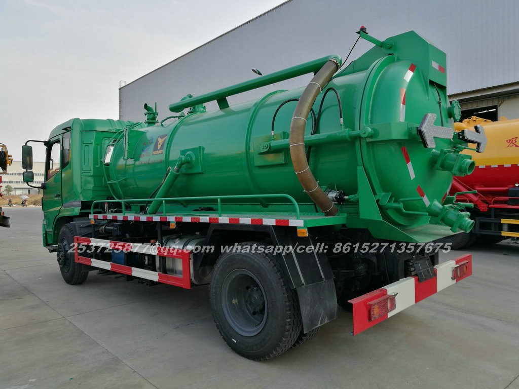 High Capacity 10m3 10000L Diesel Vacuum Tanker Truck