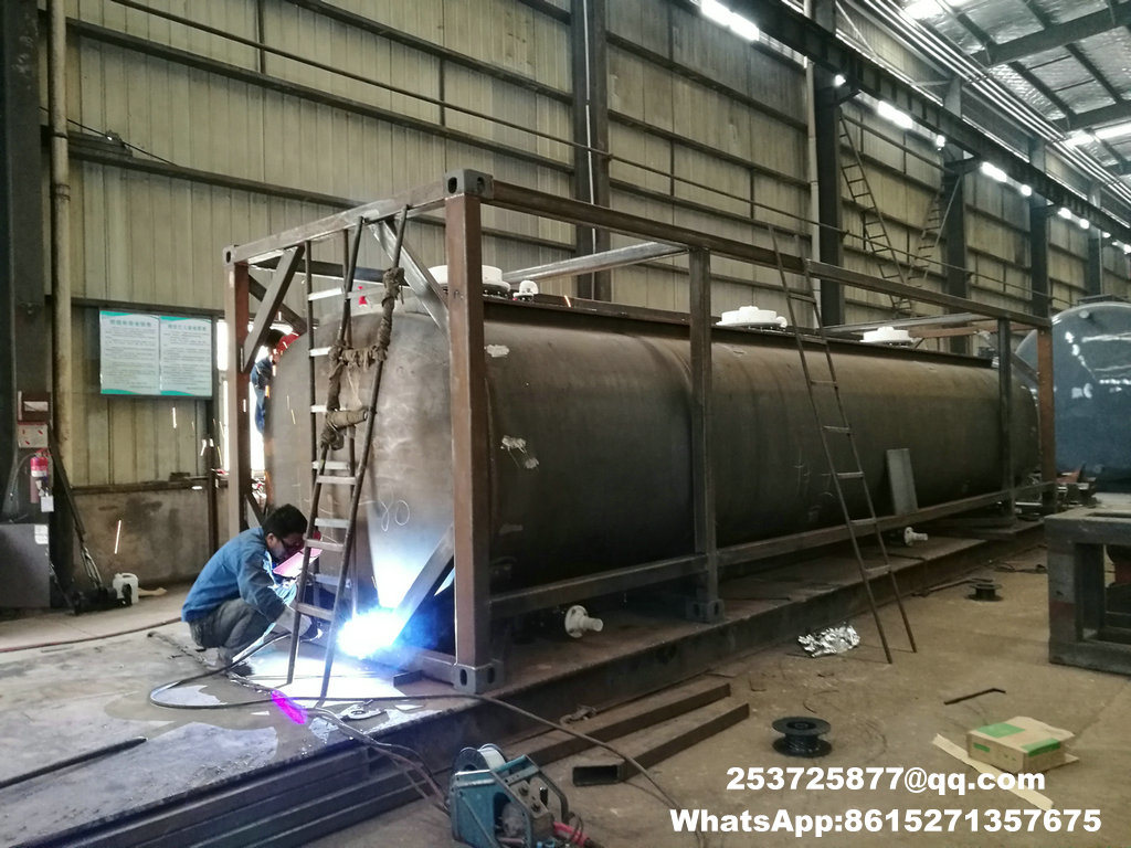 Custermizing Road ISO Tank Containers 40FT for Liquid Caustic Soda (Naoh Max 50%; Bleach Naocl 15% and Acid HCl 35%, 26000L-40, 000L