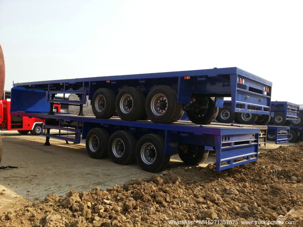 40FT Flatbed Container Semi Trailer (Flatbed Container Trailer With Front Board)