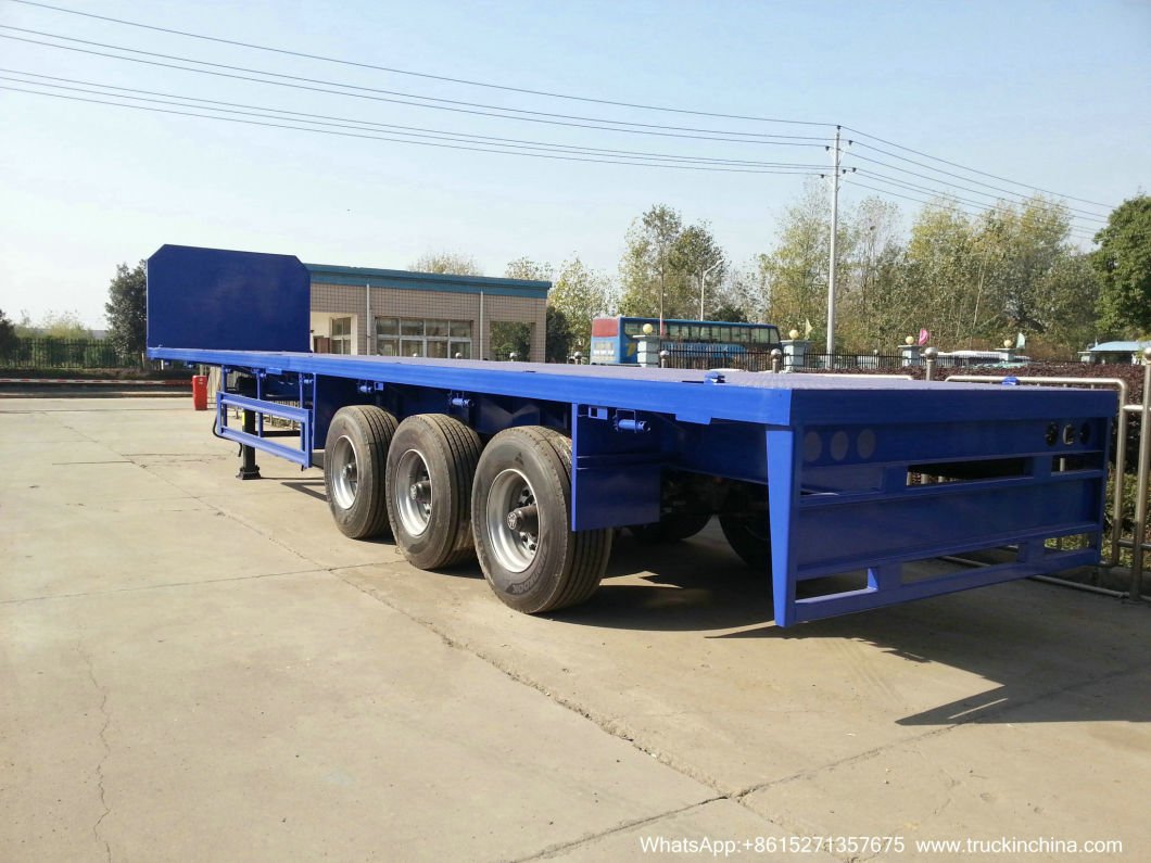 40FT Flatbed Container Semi Trailer (Flatbed Container Trailer With Front Board)