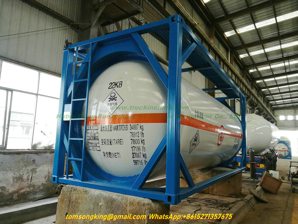 Wholesale 20 Feet 21cbm ISO Standard Liquid Chlorine Storage Tank ...