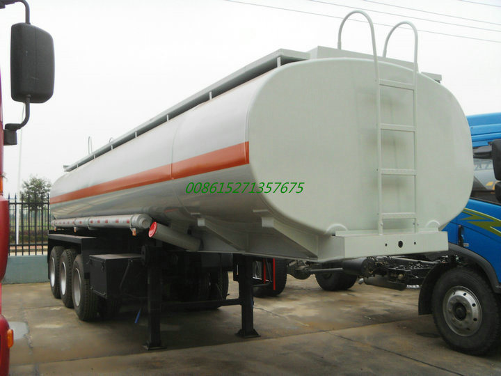 Hydrochloric Acid Tank Semi Trailer 2 Axles 19900liters, 22400liters