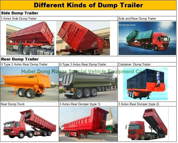 6 Axles Trailer Tipper 80ton-100ton Heavy-Duty for 100 Ton Mangenese and Bauxite Ores Transport